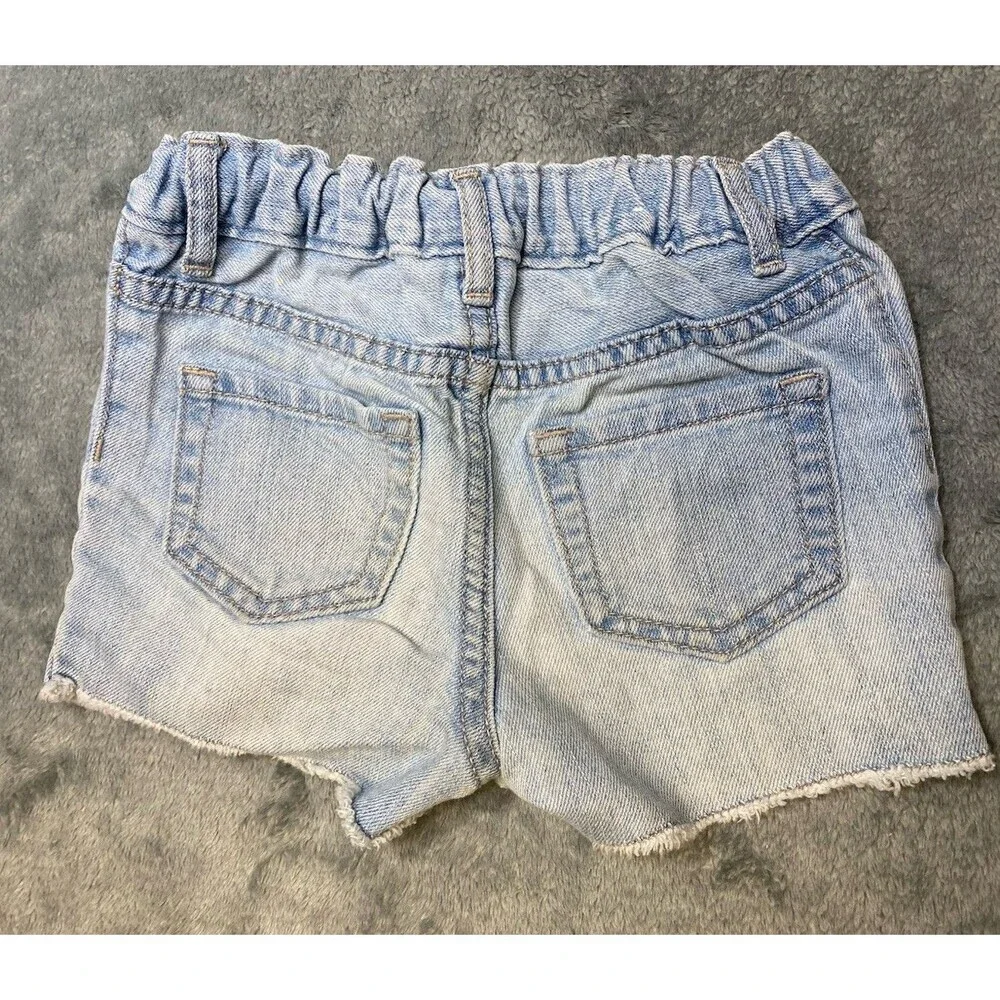 Childrens Place Girl's Rainbow Shortie Shorts Sz 4T, rainbow embroidery Pockets